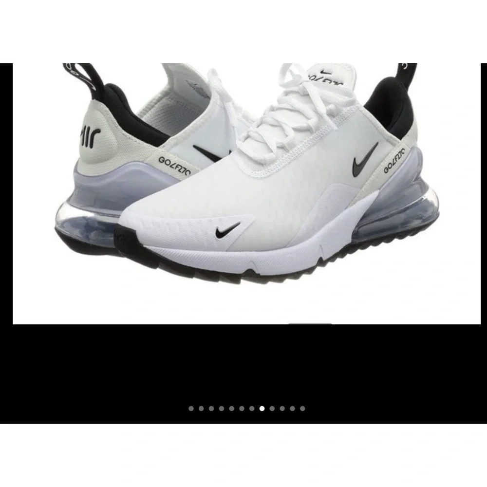 NEW NIKE Air MAX 270 G, Unisex Adult Golf Shoe 11.5 White - Picture 6 of 9